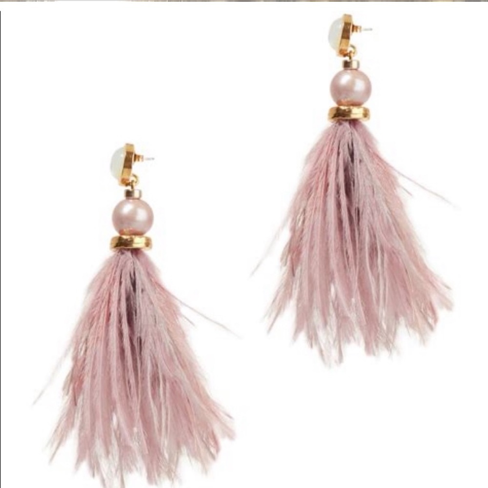 Lizzie Fortunato Parker Feather Earrings NWOT